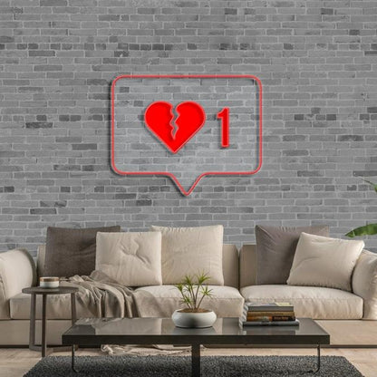 Red Broken Heart Led Neon Sign Indoor Wall Decor Art | Shineneon