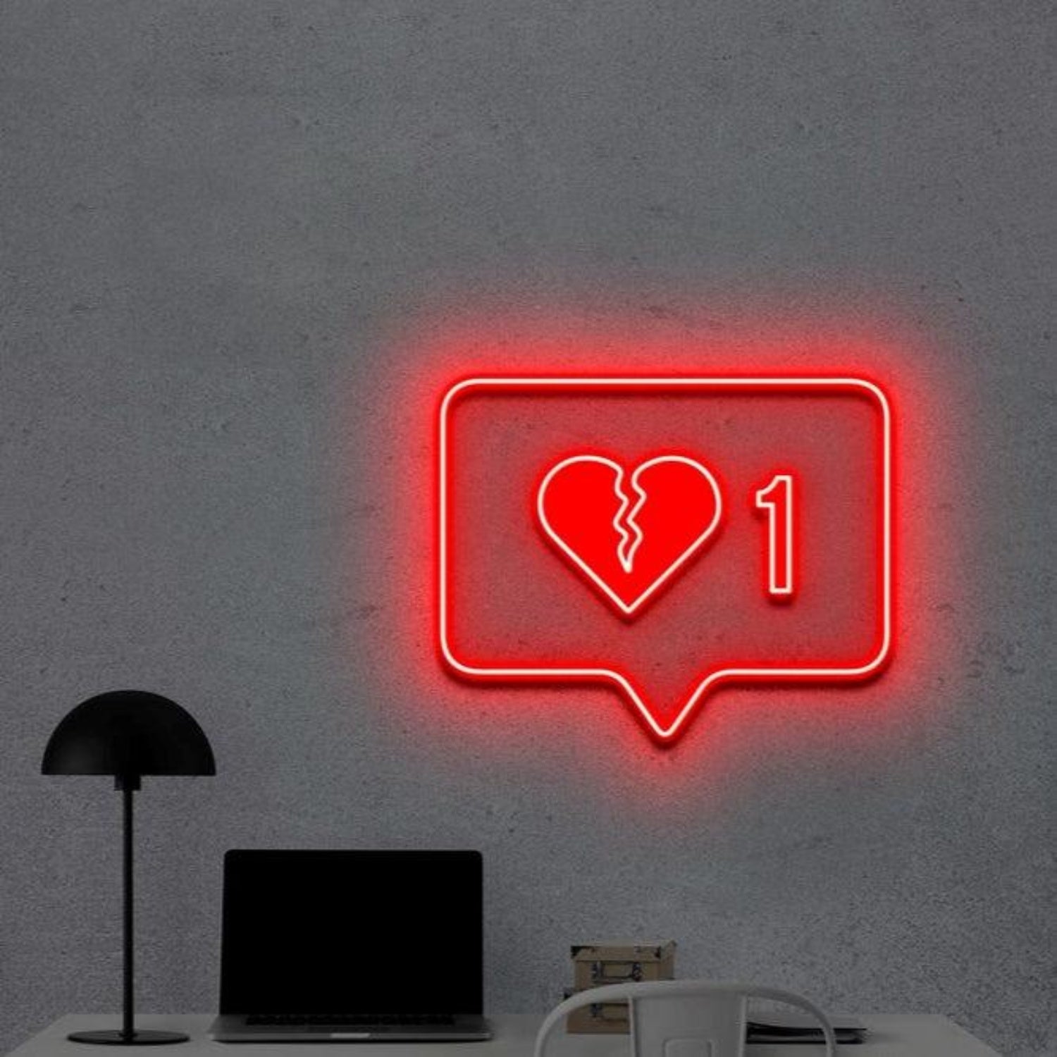 Red Broken Heart Led Neon Sign Indoor Wall Decor Art | Shineneon