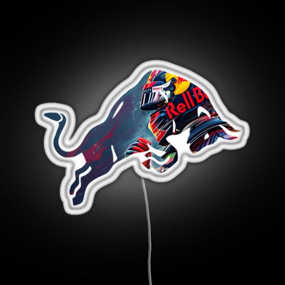 Red Bull Racing Verstappen Design Rgb Led Neon Sign Pop Wall Art - Shineneon