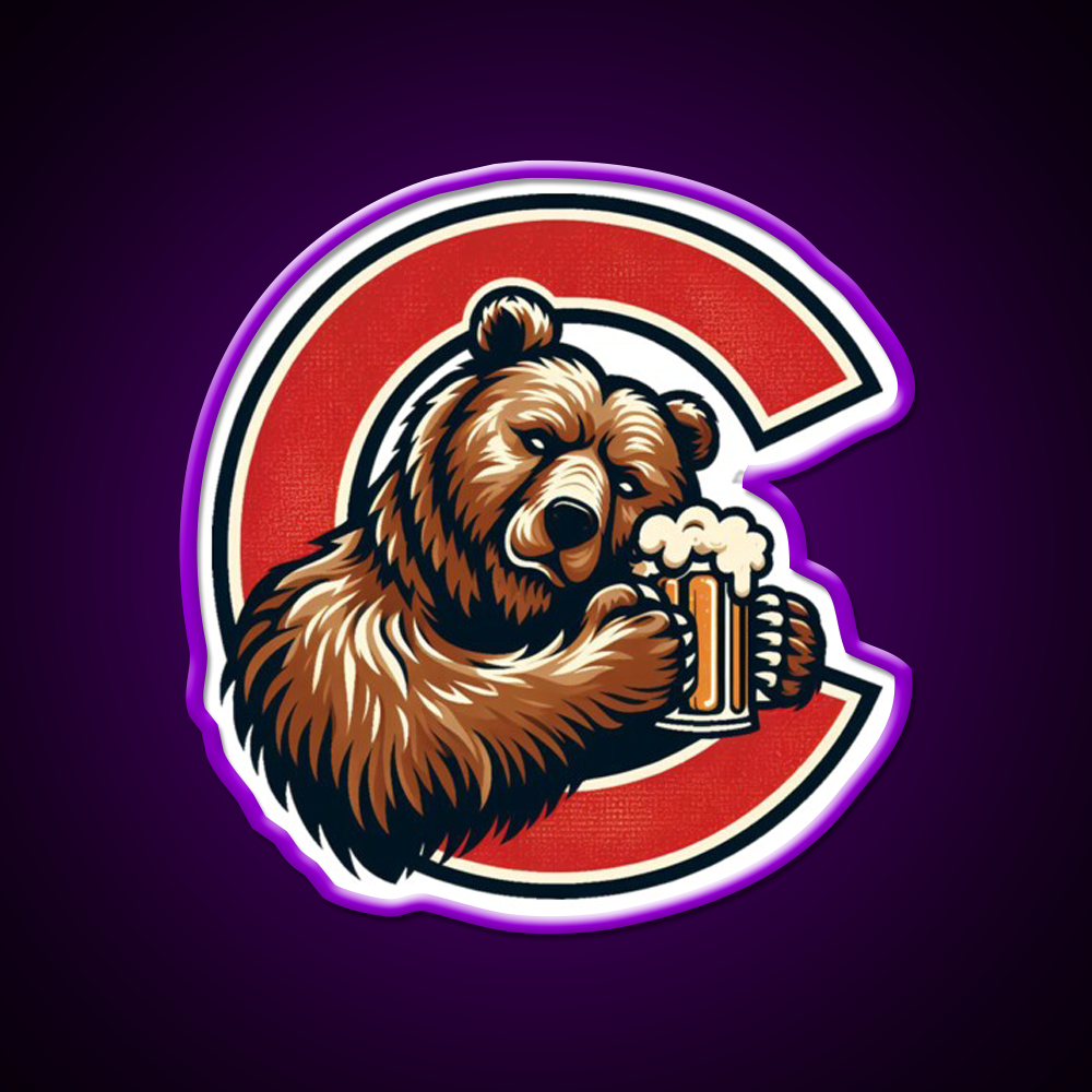 Red C Cornell Bear Beer Bar Decor Led Neon Sign Rgb Color - LED neon sign view 9