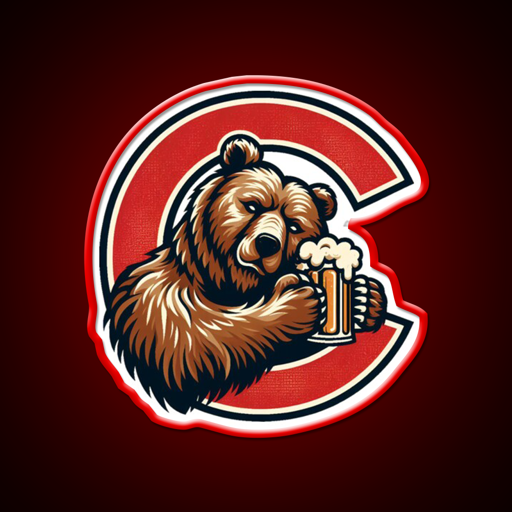 Red C Cornell Bear Beer Bar Decor Led Neon Sign Rgb Color - LED neon sign view 10