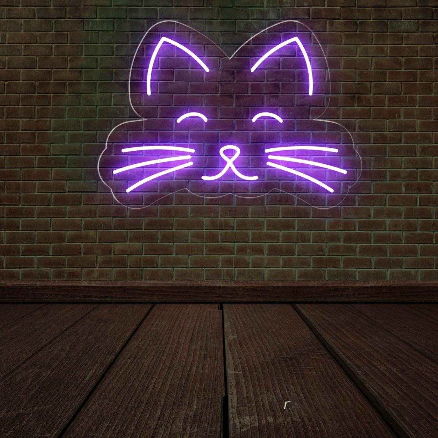 Red Cartoon Cat Face Led Neon Sign For Home Cafe Pet Shop Wall Decor | Shineneon