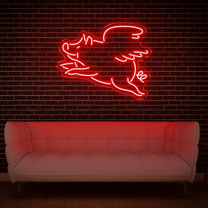 Red Cartoon Flying Pig Led Neon Sign For Modern Home Decor | Shineneon