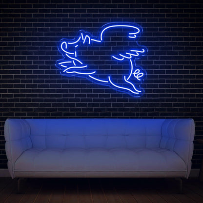 Red Cartoon Flying Pig Led Neon Sign For Modern Home Decor | Shineneon