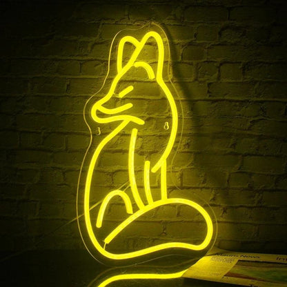 Red Cartoon Fox Led Neon Sign For Room Wall Cafe Home Decor | Shineneon