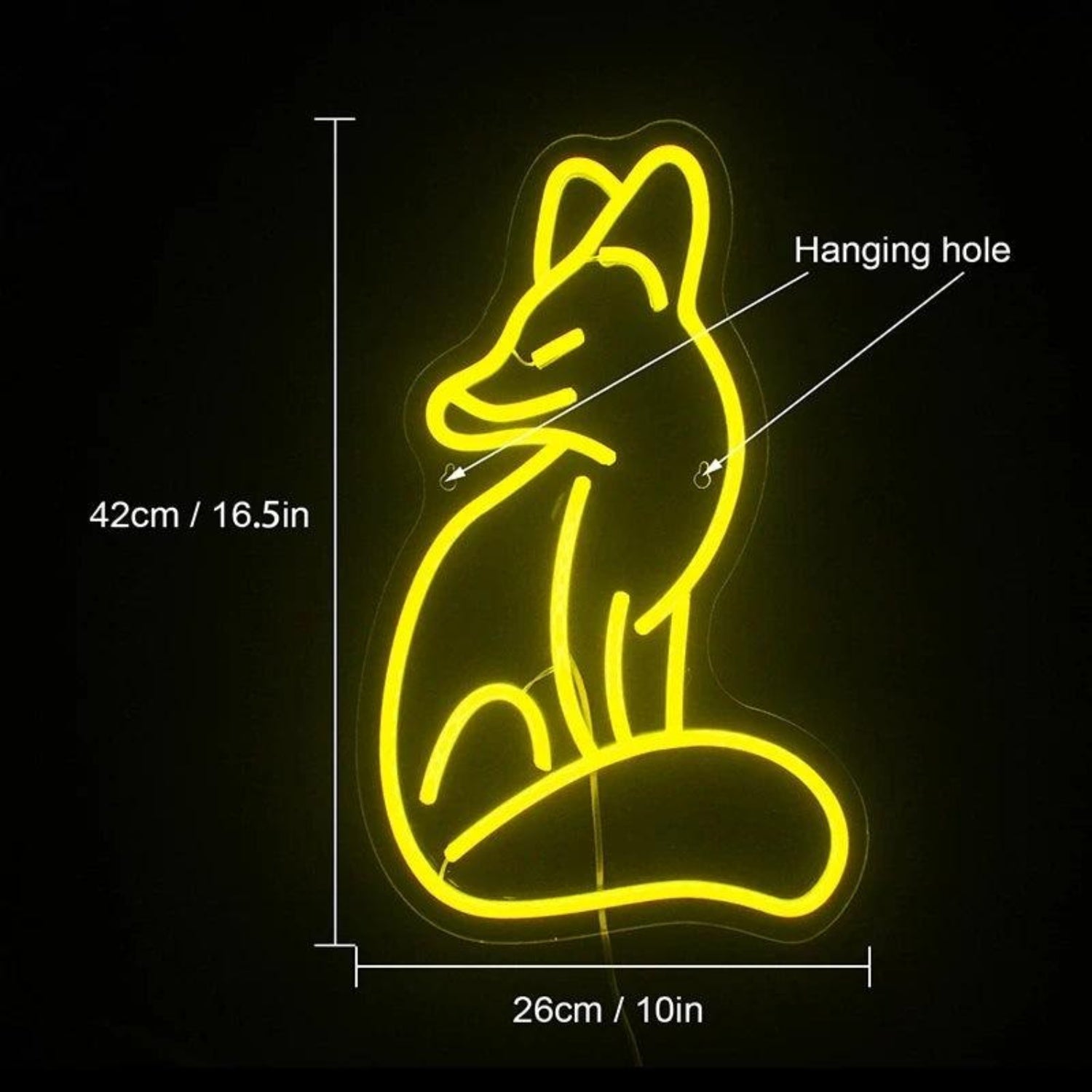Red Cartoon Fox Led Neon Sign For Room Wall Cafe Home Decor | Shineneon