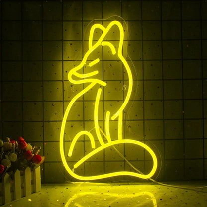Red Cartoon Fox Led Neon Sign For Room Wall Cafe Home Decor | Shineneon