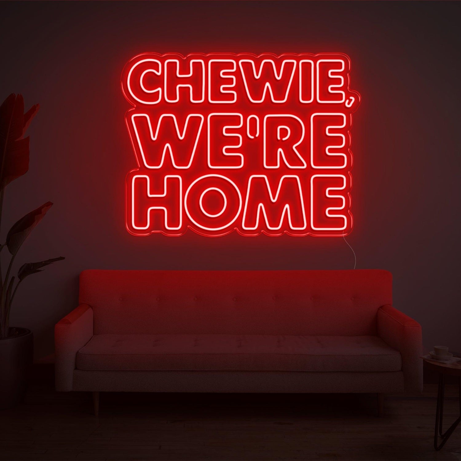 Red Chewie Were Home Led Neon Sign For Home Decor | Shineneon
