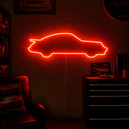 Red Classic Car Outline Neon Sign LED Neon Sign real lifestyle scene