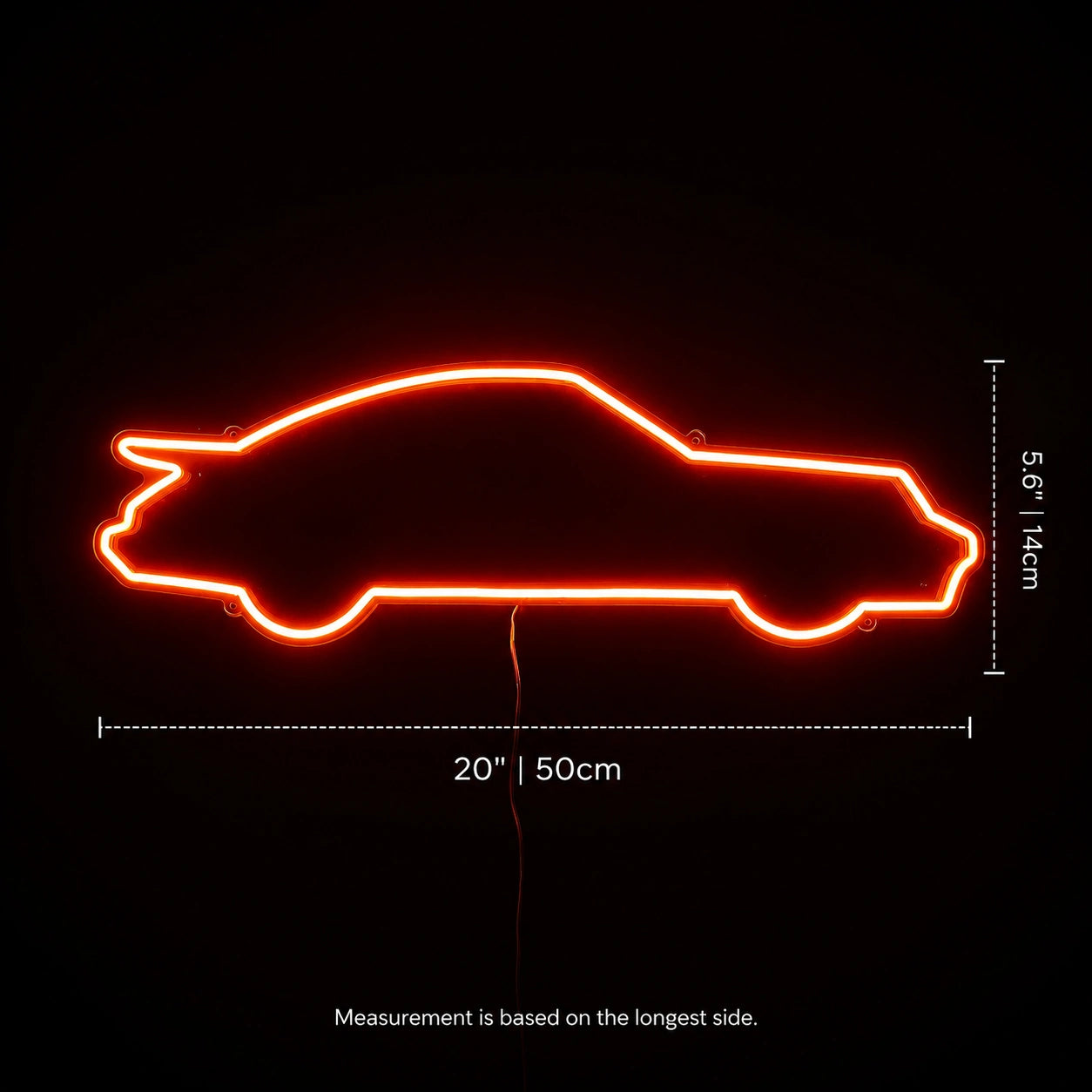 Red Classic Car Outline Neon Sign LED Neon Sign size image