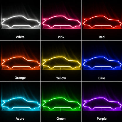 Red Classic Car Outline Neon Sign LED Neon Sign color grid