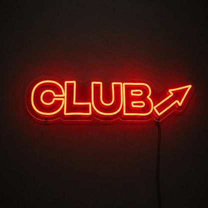 Red Club Arrow Neon Sign LED Neon Sign main product image