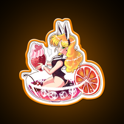 Red Cocktail Bunny Cocktail Bar Decor Led Neon Sign Rgb Color - LED neon sign view 6