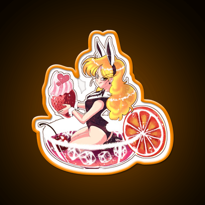 Red Cocktail Bunny Cocktail Bar Decor Led Neon Sign Rgb Color - Shineneon