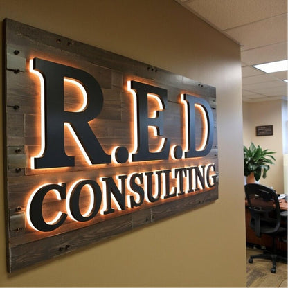 Red Consulting 3D Backlit Channel Letters Led Light Sign - Shineneon
