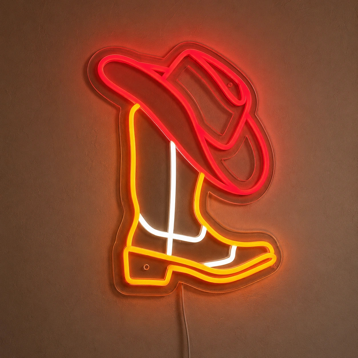Red Cowgirl Boot Neon Sign LED Neon Sign high-converting product image