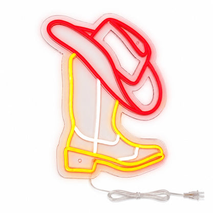Red Cowgirl Boot Neon Sign LED Neon Sign main product image
