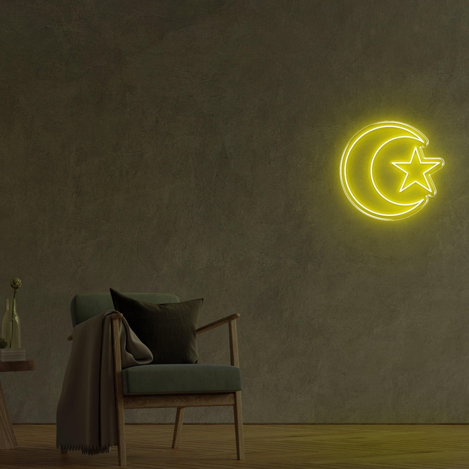 Red Crescent Star Led Neon Sign For Home Decor | Shineneon