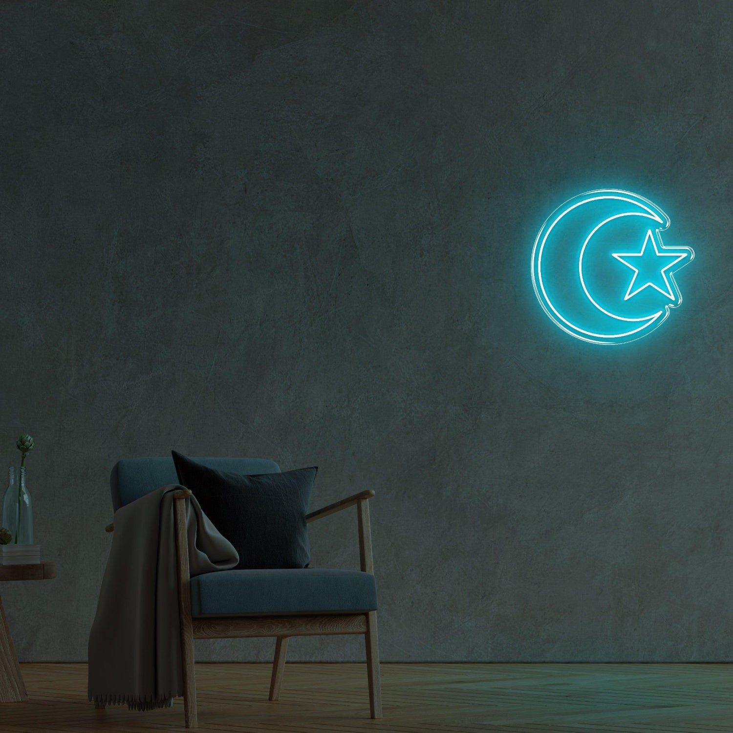 Red Crescent Star Led Neon Sign For Home Decor | Shineneon