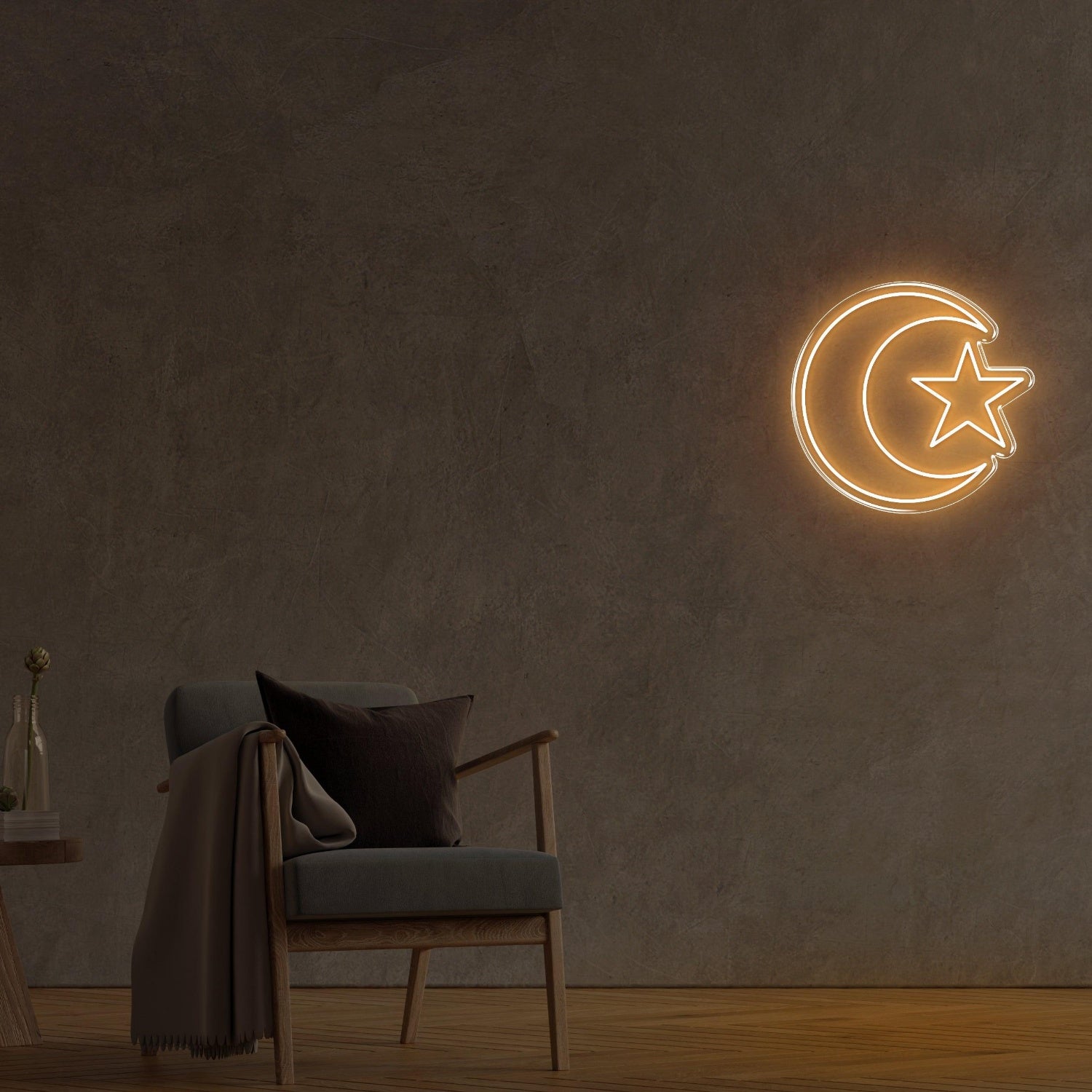 Red Crescent Star Led Neon Sign For Home Decor | Shineneon