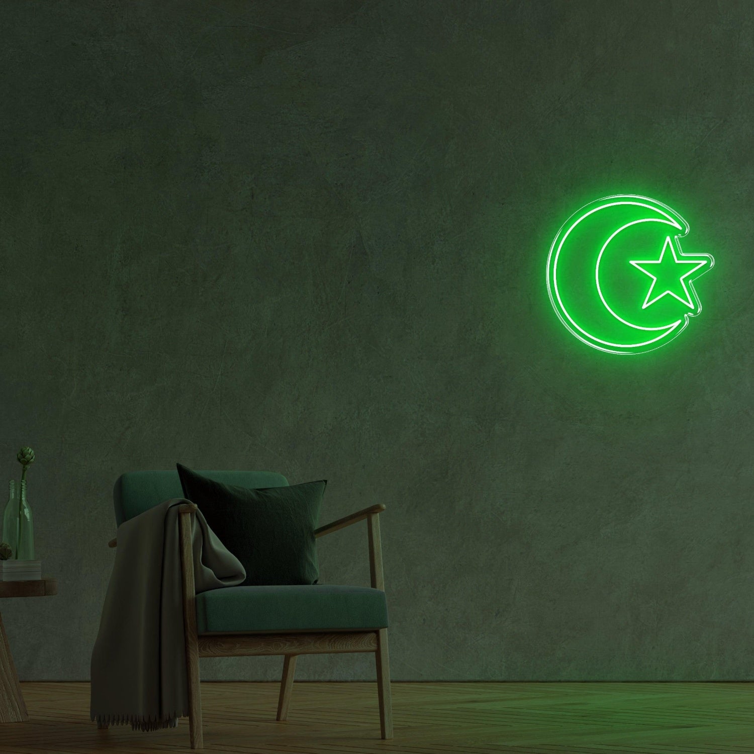 Red Crescent Star Led Neon Sign For Home Decor | Shineneon