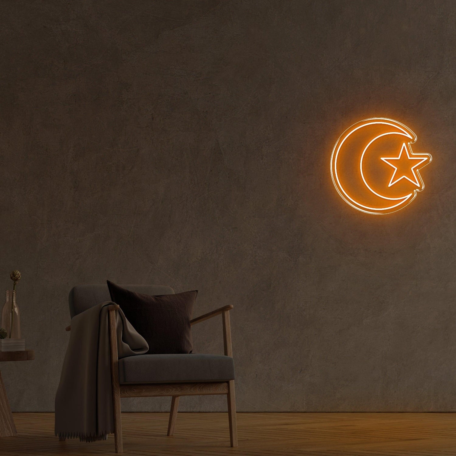 Red Crescent Star Led Neon Sign For Home Decor | Shineneon