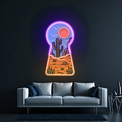 Red Desert Custom Led Signs Artwork For Sale - Shineneon