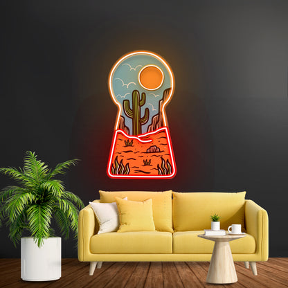 Red Desert Custom Led Signs Artwork For Sale