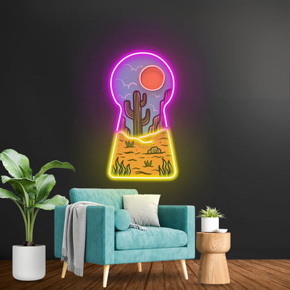 Red Desert Custom Led Signs Artwork For Sale