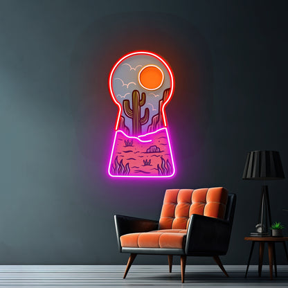 Red Desert Custom Led Signs Artwork For Sale