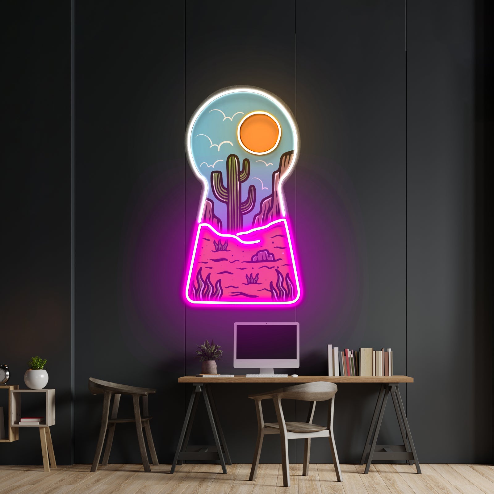Red Heart Neon Acrylic Artwork - LED neon sign view 17