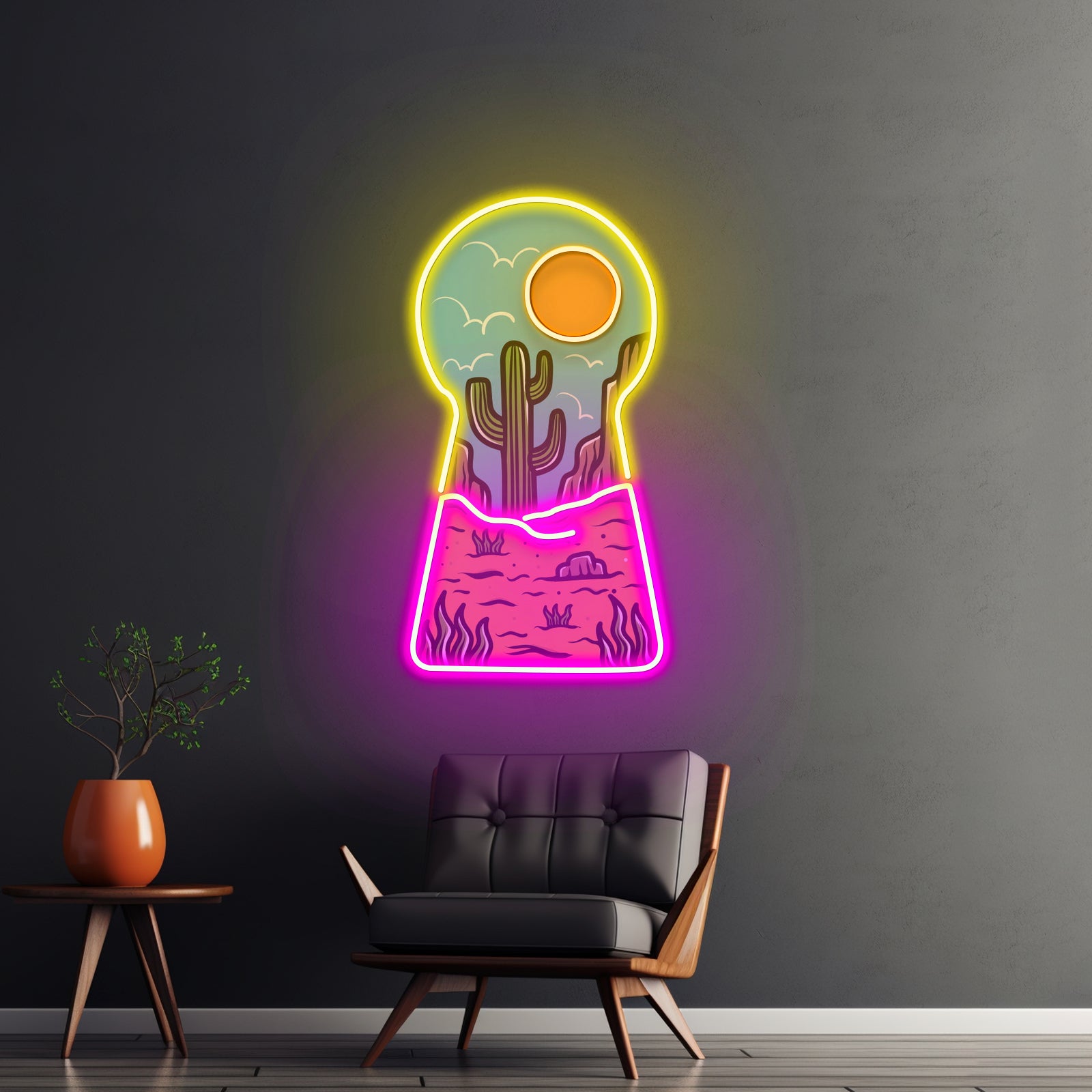 Red Desert Custom Led Signs Artwork For Sale