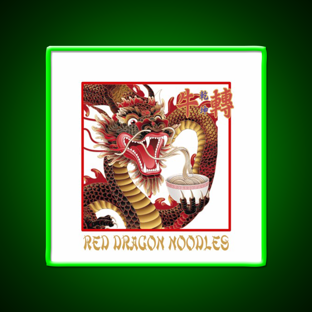 Red Dragon Noodles Led Neon Sign Chinese Food Rgb Color