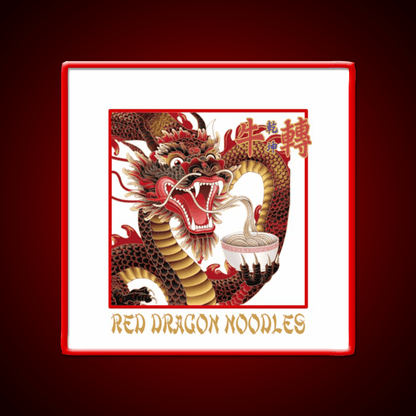 Red Dragon Noodles Led Neon Sign Chinese Food Rgb Color - Shineneon