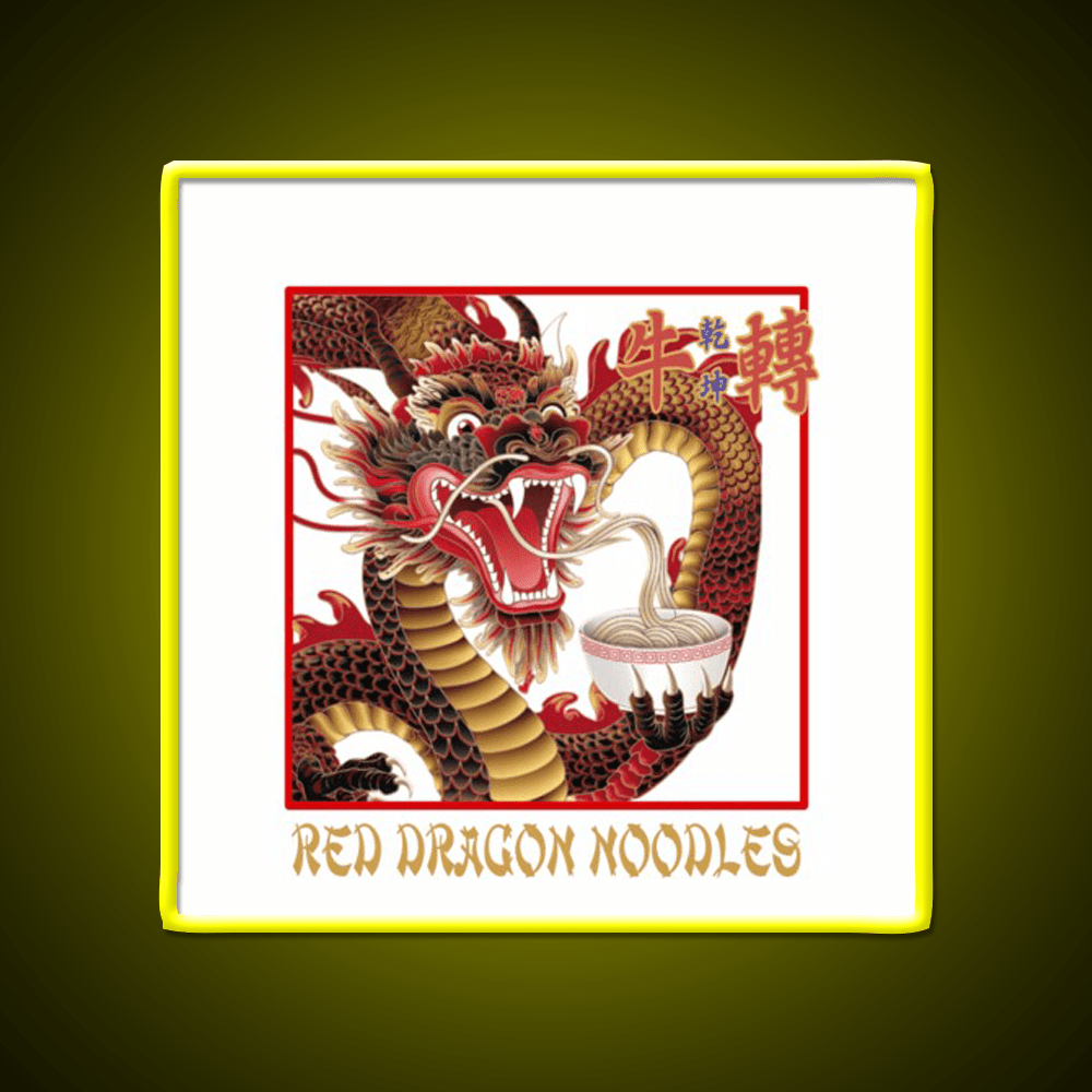 Red Dragon Noodles Led Neon Sign Chinese Food Rgb Color - Shineneon