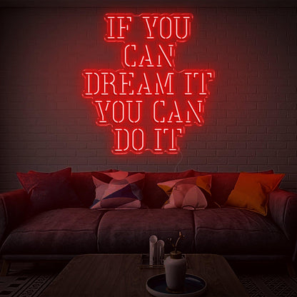 Red Dream It Do It Led Neon Sign Modern Home Decor | Shineneon