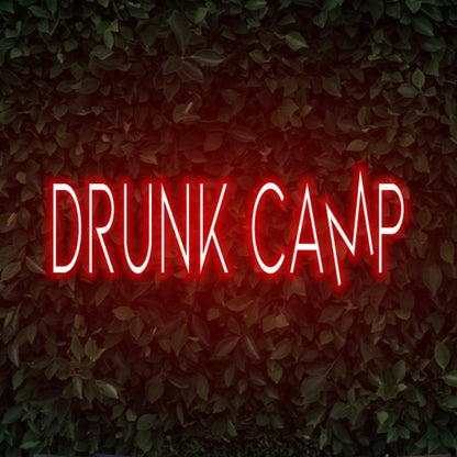 Red Drunk Camp Led Neon Sign For Bar And Camp Decor | Shineneon