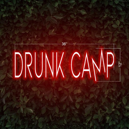 Red Drunk Camp Led Neon Sign For Bar And Camp Decor | Shineneon