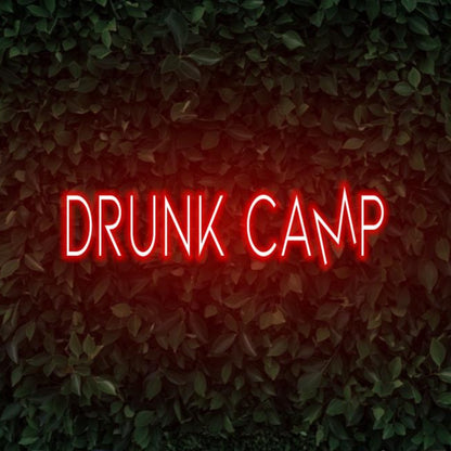 Red Drunk Camp Led Neon Sign For Bar And Camp Decor | Shineneon