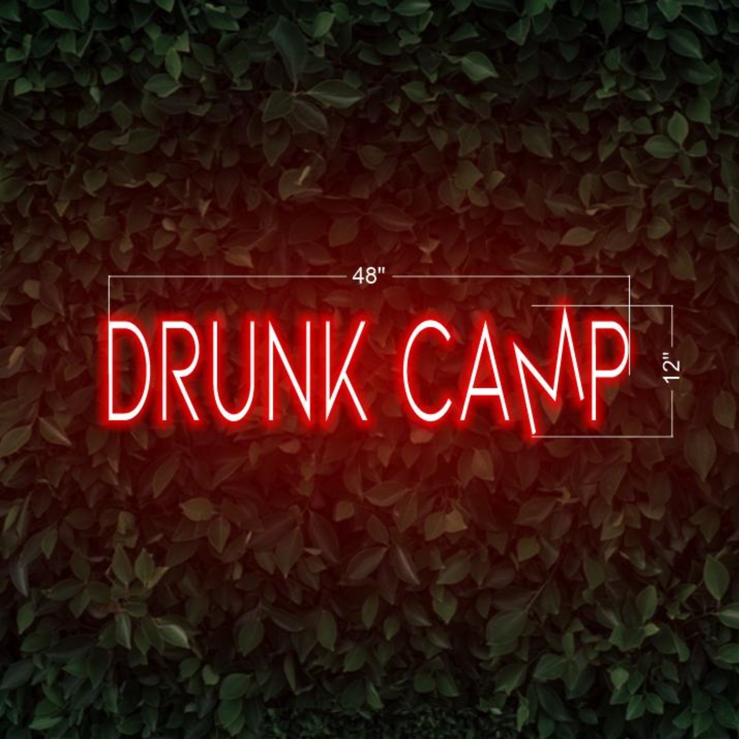 Red Drunk Camp Led Neon Sign For Bar And Camp Decor | Shineneon