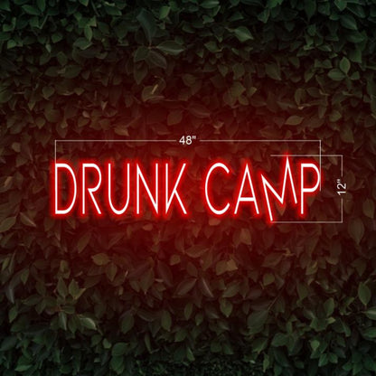Red Drunk Camp Led Neon Sign For Bar And Camp Decor | Shineneon