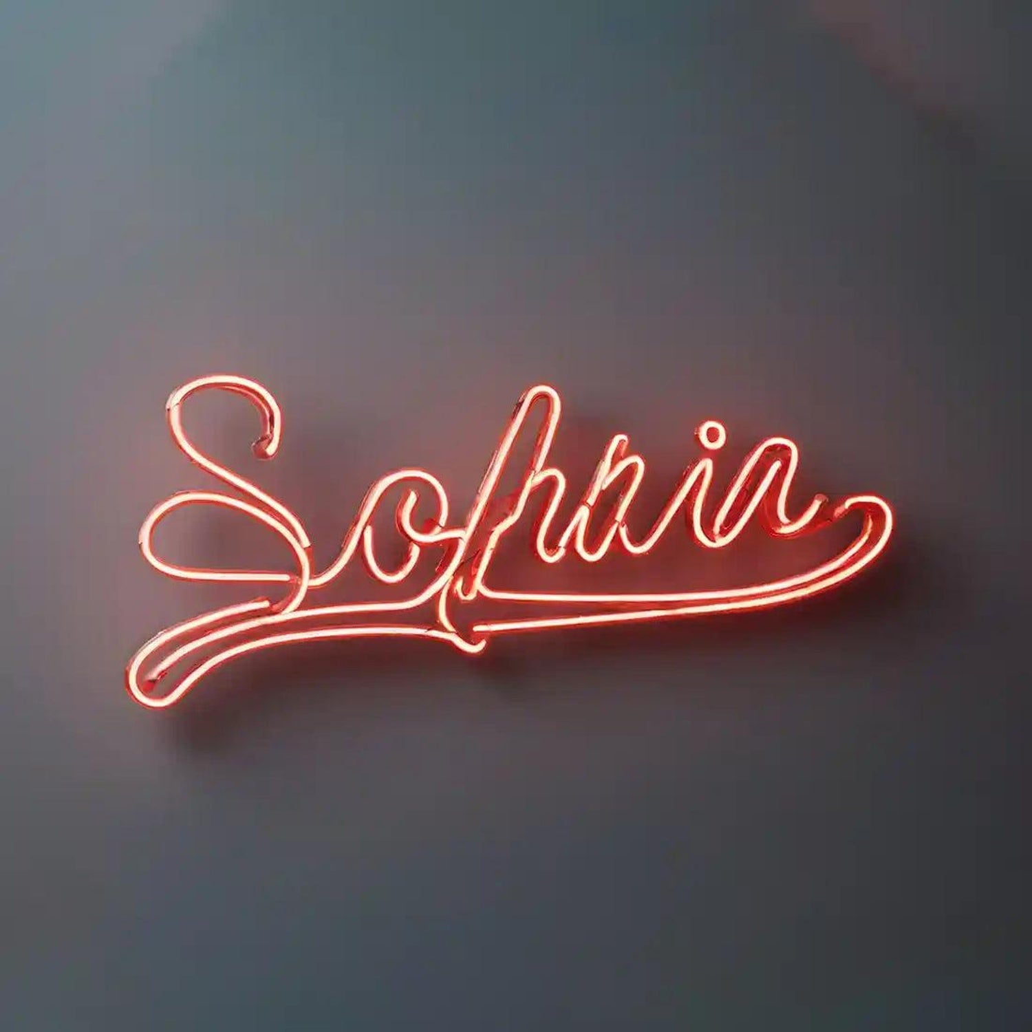 Red Elegant Script Sofia Led Neon Sign For Indoor Commercial Decor | Shineneon