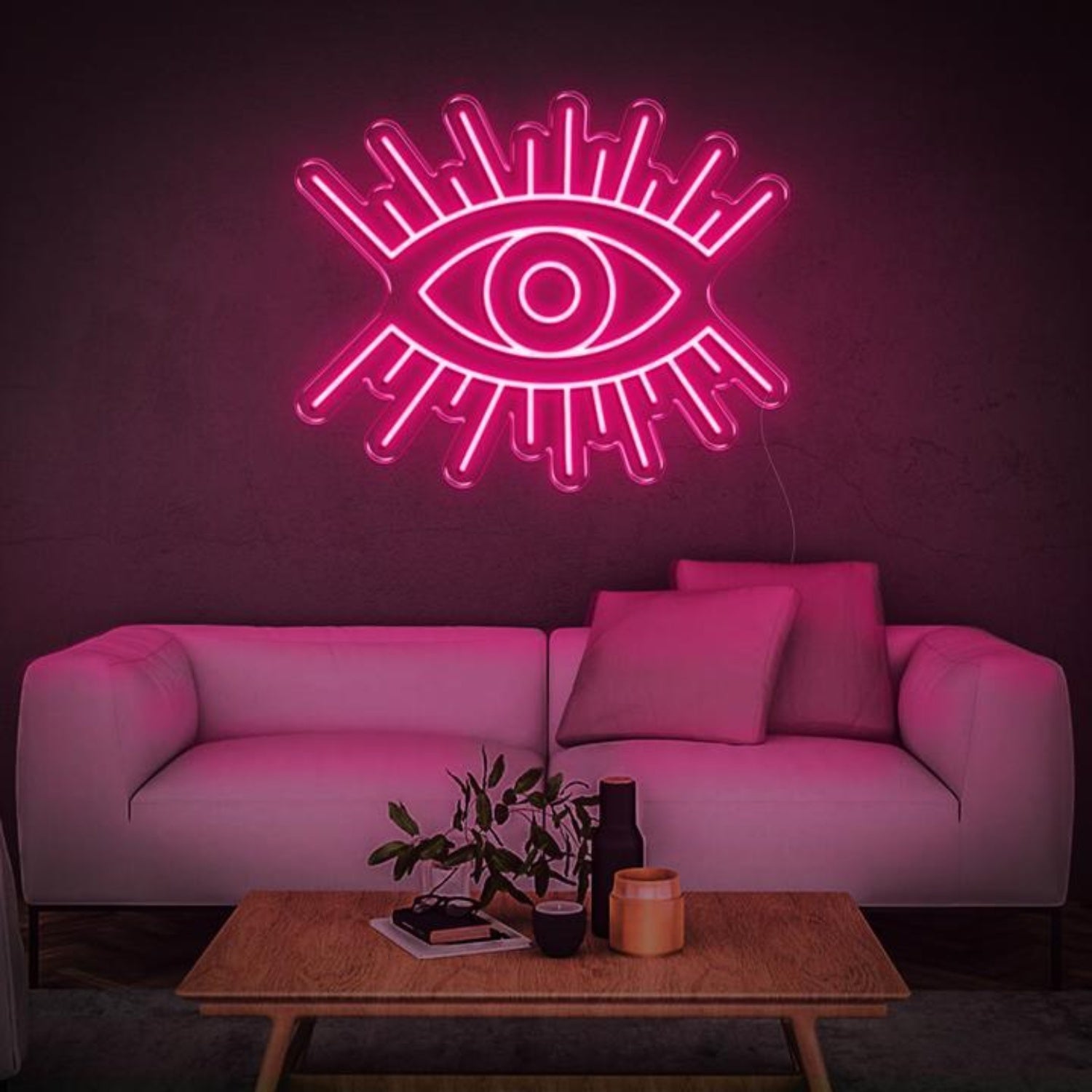 Red Eye Radiant Glow Led Neon Sign For Bar Club Art Studio | Shineneon