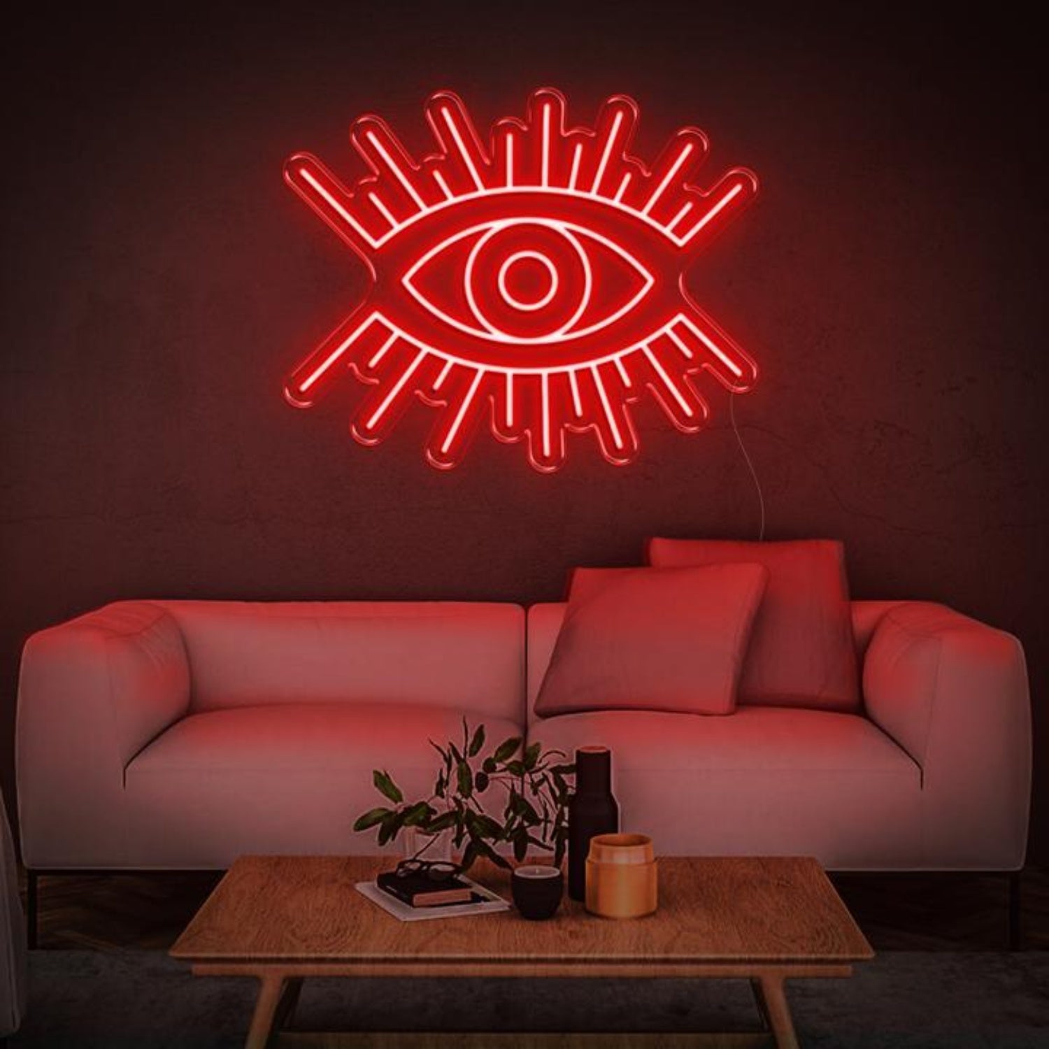 Red Eye Radiant Glow Led Neon Sign For Bar Club Art Studio | Shineneon