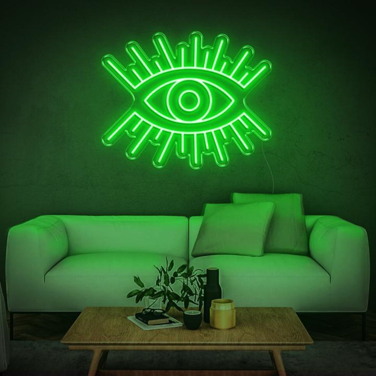 Red Eye Radiant Glow Led Neon Sign For Bar Club Art Studio | Shineneon