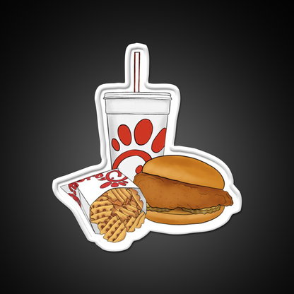 Red Fast Food Trio Fast Food Led Neon Sign For Burger Place Rgb Color