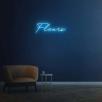 Red Fleurs Led Neon Sign For Home Café Floral Decor - Shineneon