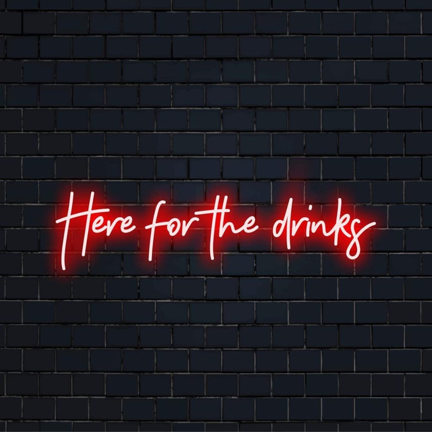 Red Glow Here For The Drinks Led Neon Sign Bar Restaurant Decor - Shineneon