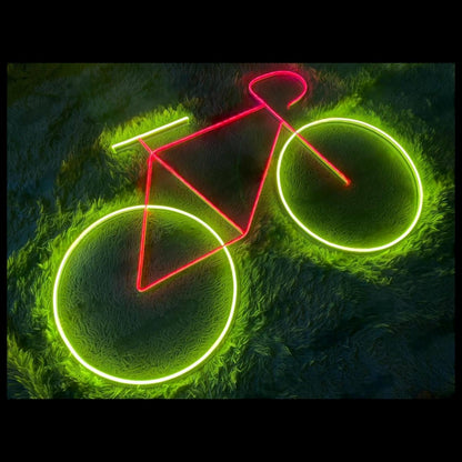 Red-Green Bicycle Led Neon Sign Bike Shop Cafe Wall Art | Shineneon
