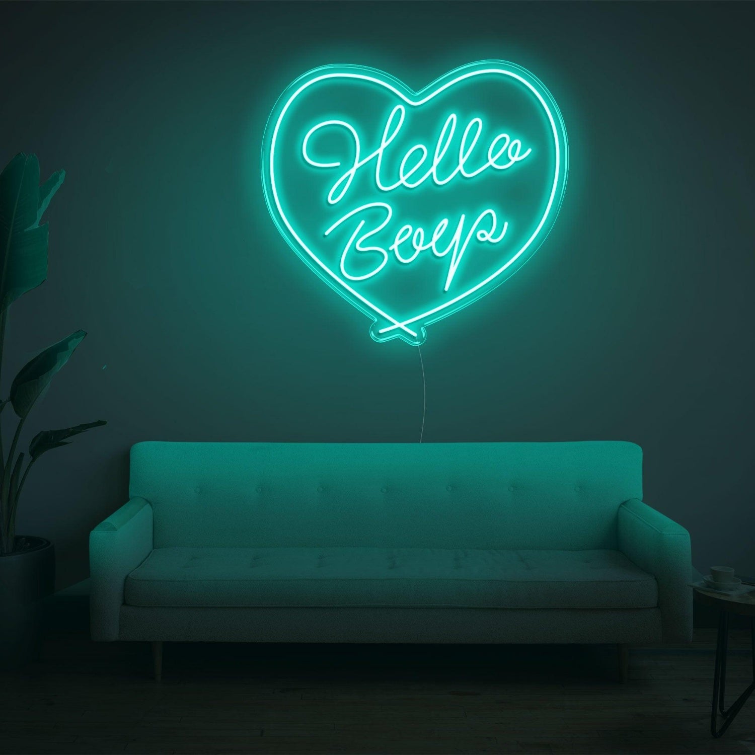 Red Heart Hello Beep Led Neon Sign For Indoor Wall Decor | Shineneon